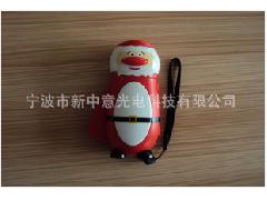圣诞老人手压灯、1-3LED圣诞老人手压手电筒、圣诞节用礼品手电筒