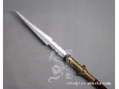 九狮刀剑 龙泉宝剑刀剑 十八般兵器 武术器械 花纹钢朩兰长枪