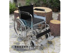 佛山凯洋坐便轮椅带坐便器座便轮椅车老年人坐厕轮椅免充气KY609